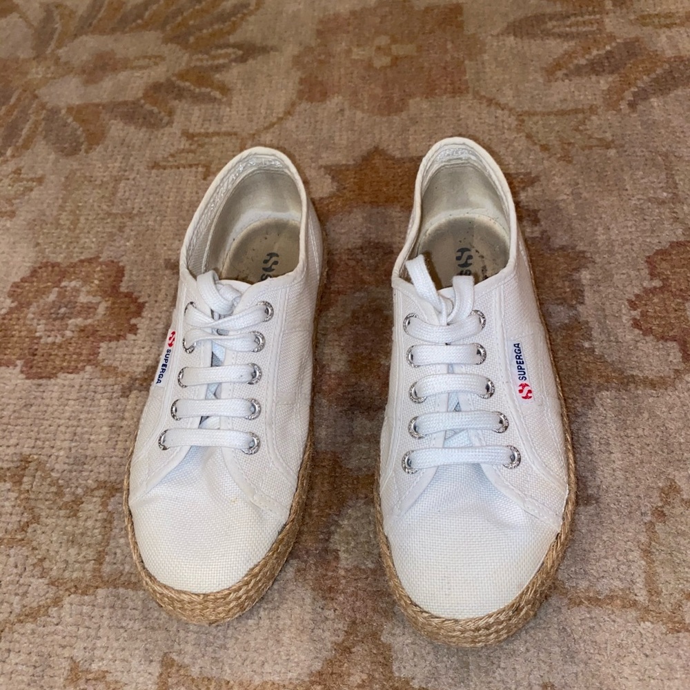 White Superga Shoes